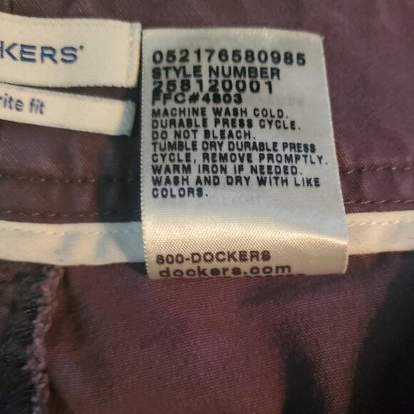 Vintage Dockers Grey Cropped Pants Grunge Punk Goth Grandpacore - Picture 6 of 6